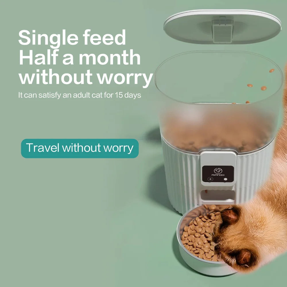 PAPIFEED cat automatic feeder dog fixed feeding machine cat food dog food wifi remote smart cat pet food dispenser (Copy) (Copy)