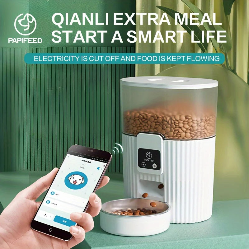 PAPIFEED cat automatic feeder dog fixed feeding machine cat food dog food wifi remote smart cat pet food dispenser (Copy) (Copy)