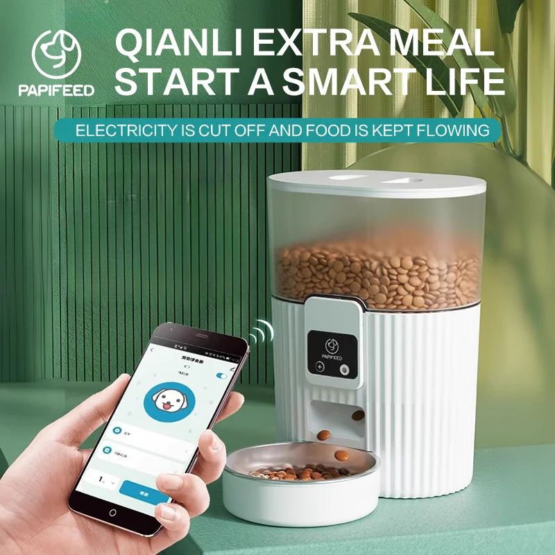 PAPIFEED cat automatic feeder dog fixed feeding machine cat food dog food wifi remote smart cat pet food dispenser (Copy) (Copy)