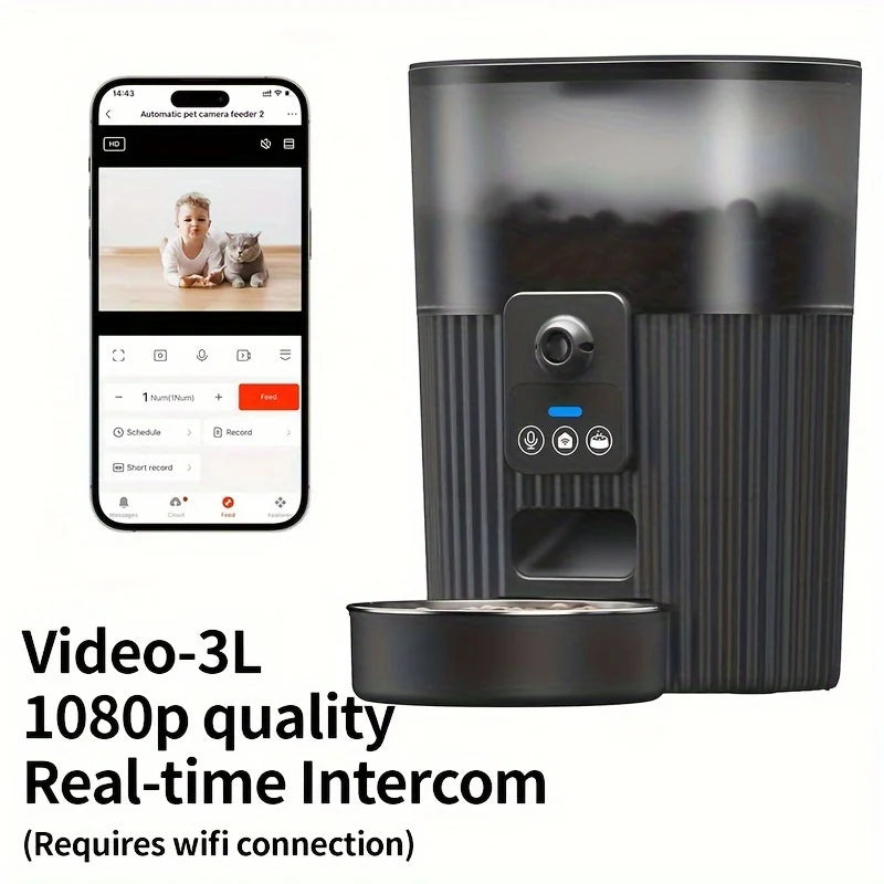 PAPIFEED cat automatic feeder dog fixed feeding machine cat food dog food wifi remote smart cat pet food dispenser (Copy) (Copy)